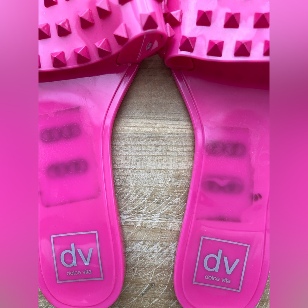 Dolce Vita Pink Studded Jelly Sandal Size 7 New - Picture 6 of 9